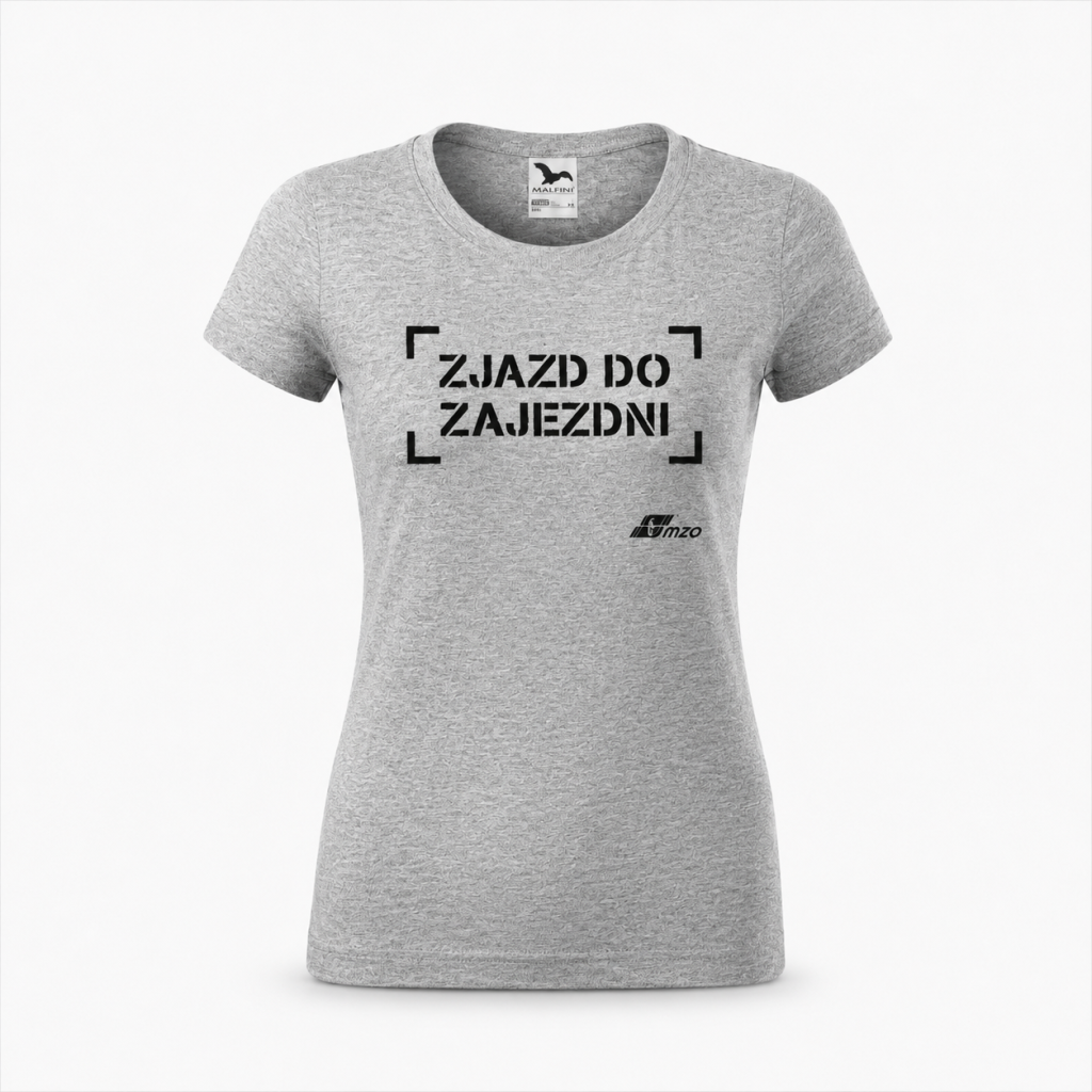 Koszulka damska „Zjazd do zajezdni” szara