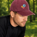 Czapka baseballówka „Wlepki” bordowa